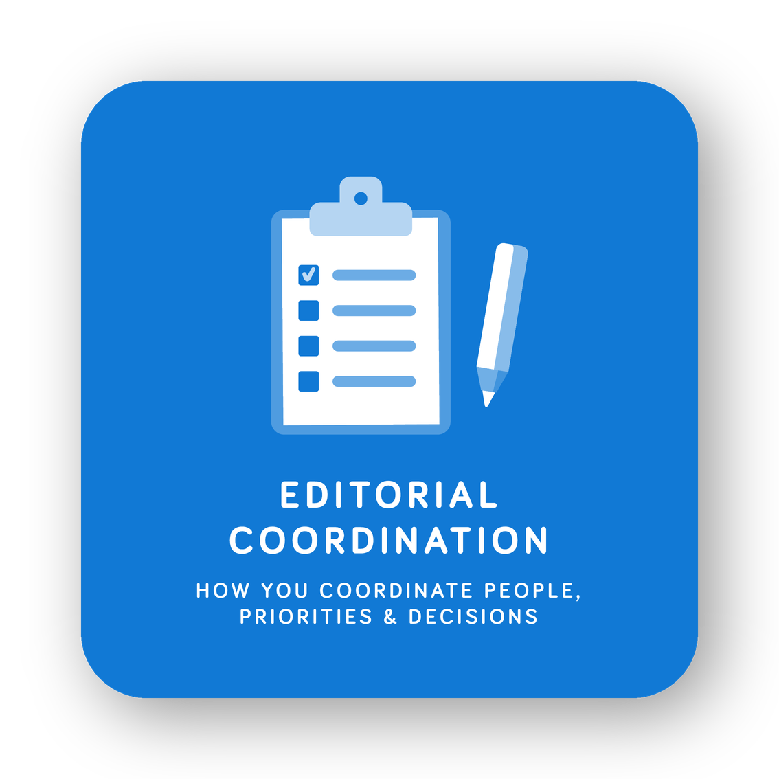 Editorial Coordination card